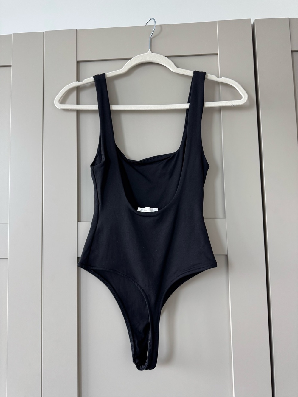 Zara Black Scoop-Back Bodysuit